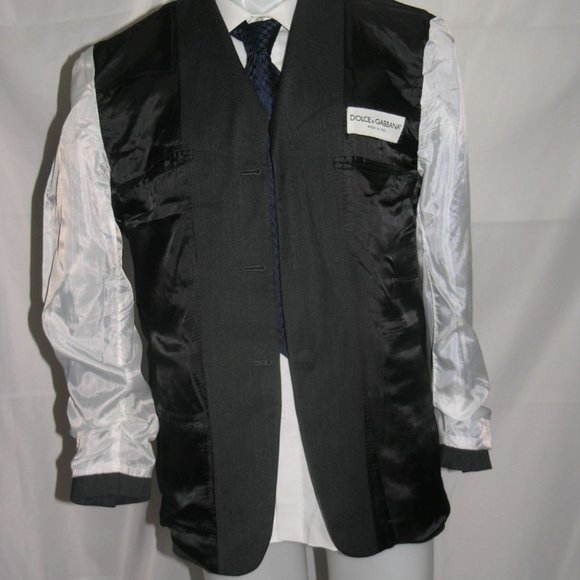 Dolce & Gabbana Three Button Flat Front Suit 40R - Picture 8 of 10